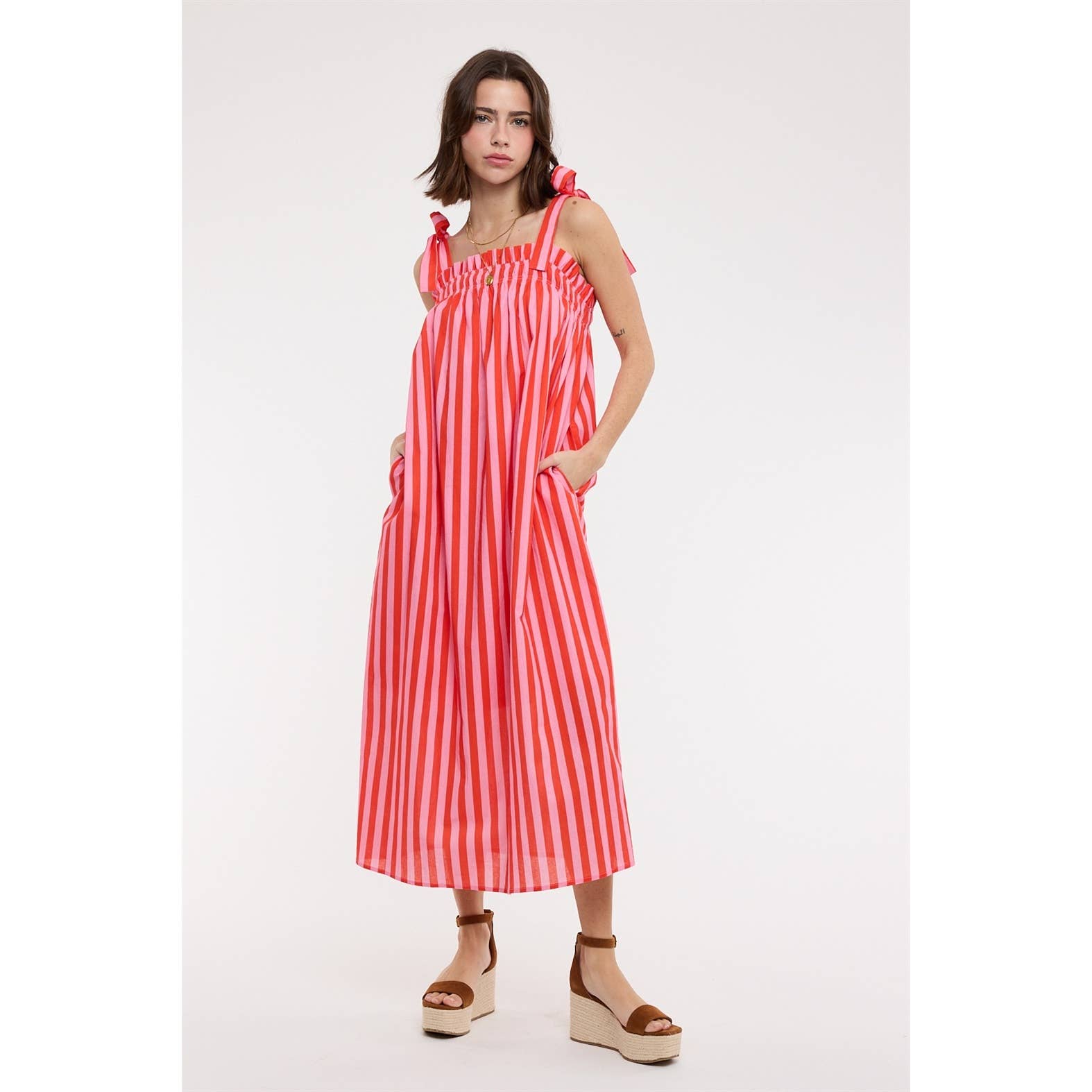 Poolside Stripe Midi Dress