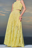 Wrapped in Romance Eyelet Skirt Set-Yellow