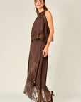Rosalie Lace Top-Brown