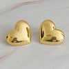 Polish My Heart Stud Earrings- Gold