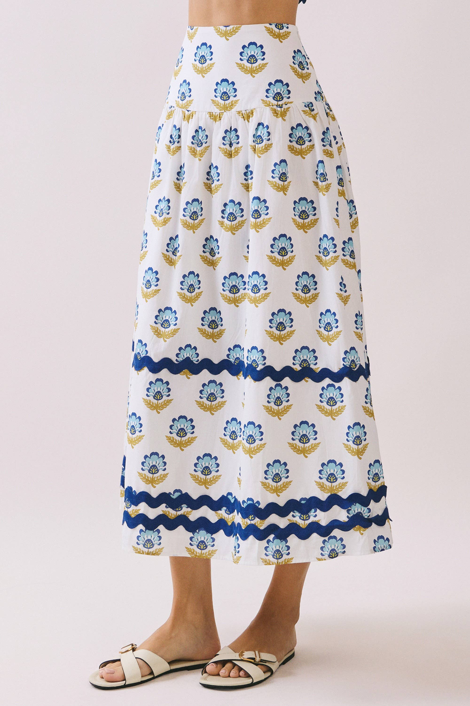Folklore Floral Midi Skirt
