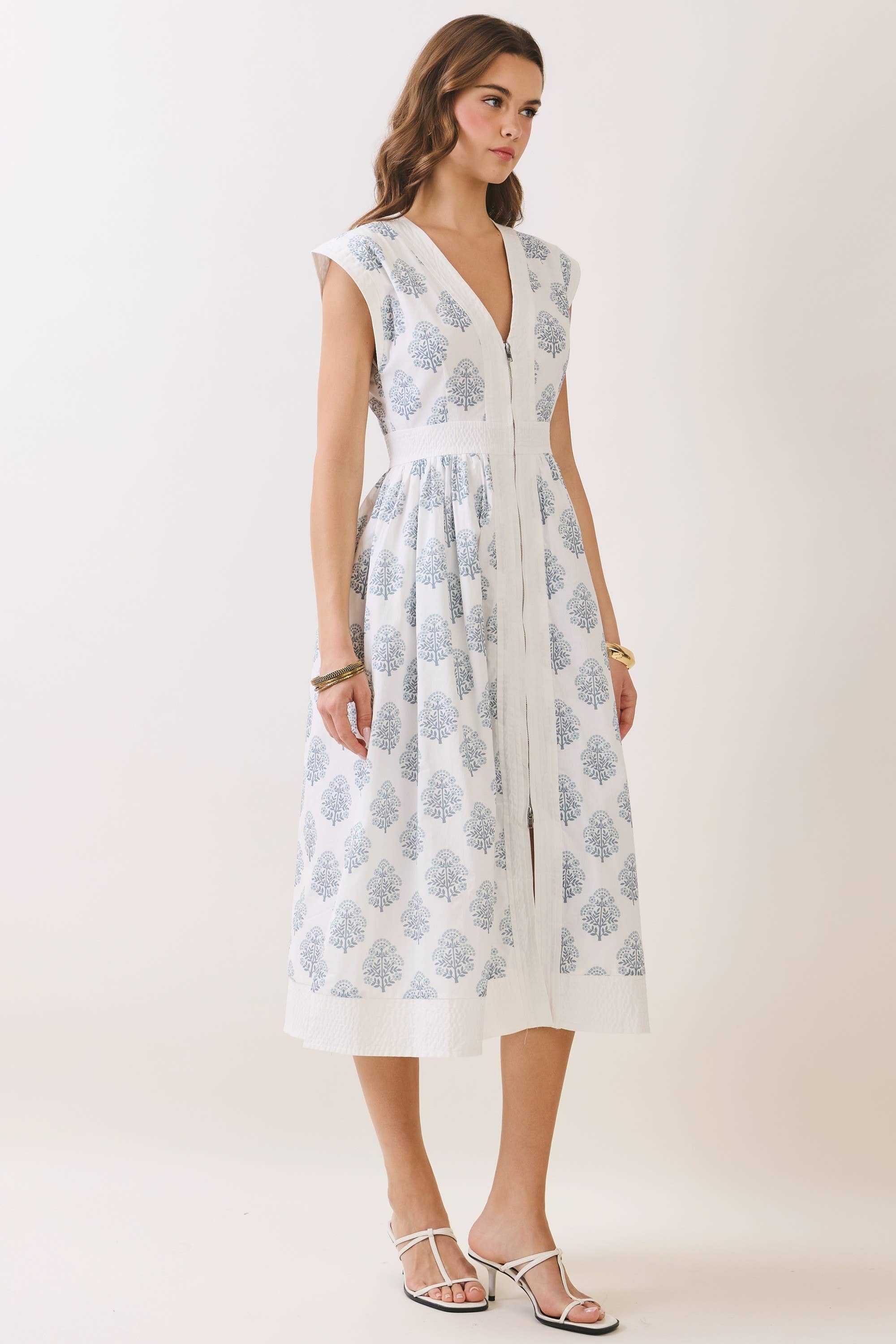Amber Petal Midi Dress