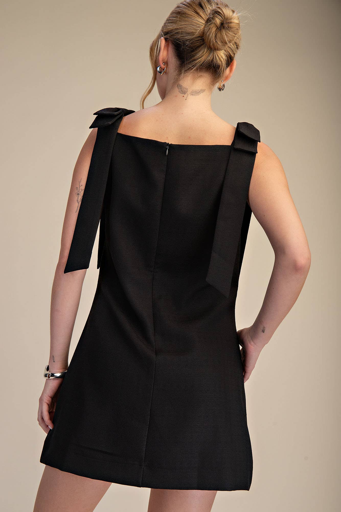 Breakfast at Tiffany's Mini Dress-Black