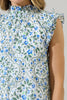 Hilo Floral Ruffle Top