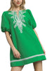 Amour in Aruba Mini Dress-Kelly Green