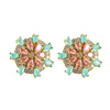 Sparkling Sand Dollar Stud Earrings