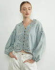 Bay Breeze Denim Top-Denim