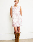 Western Flair Embroidered Shift Dress
