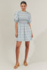 Pilar Gale Smocked Mini Dress