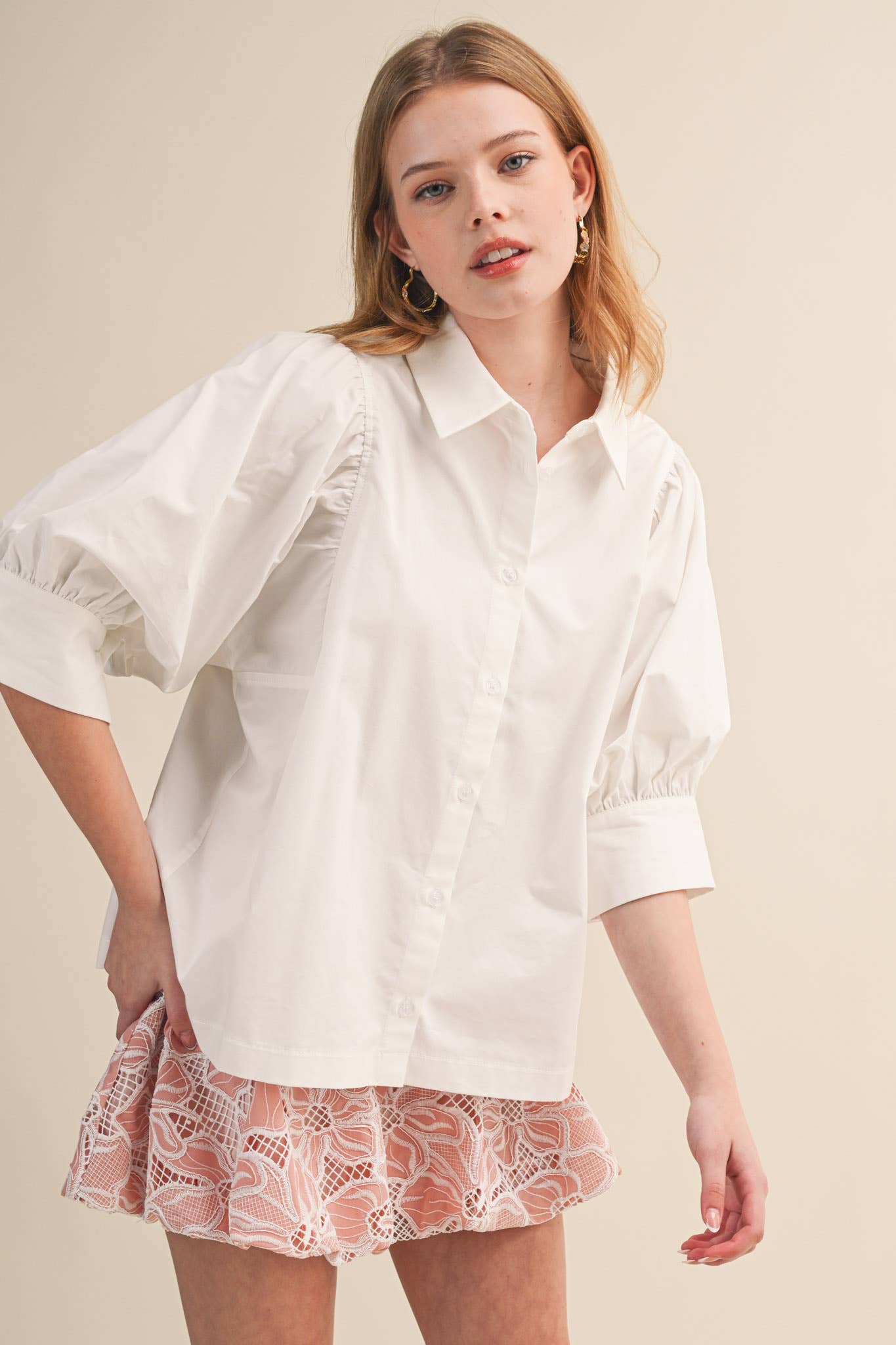 The Sculpt Button Down Top