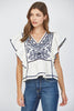 Greek Isle Embroidered Top
