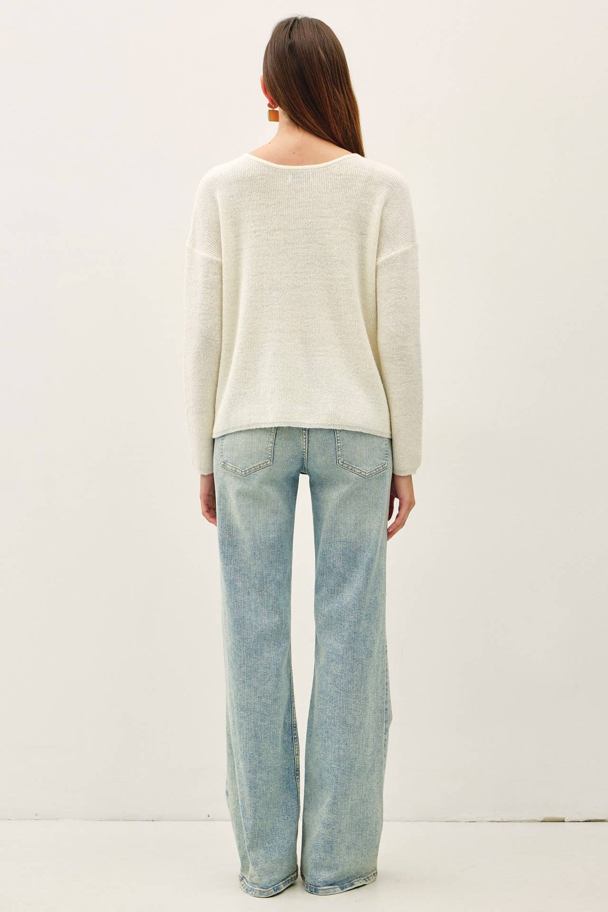 Gentle Days Ribbed Cardigan-Ivory