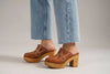 Retro Chic Wooden Clogs