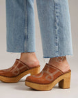 Retro Chic Wooden Clogs