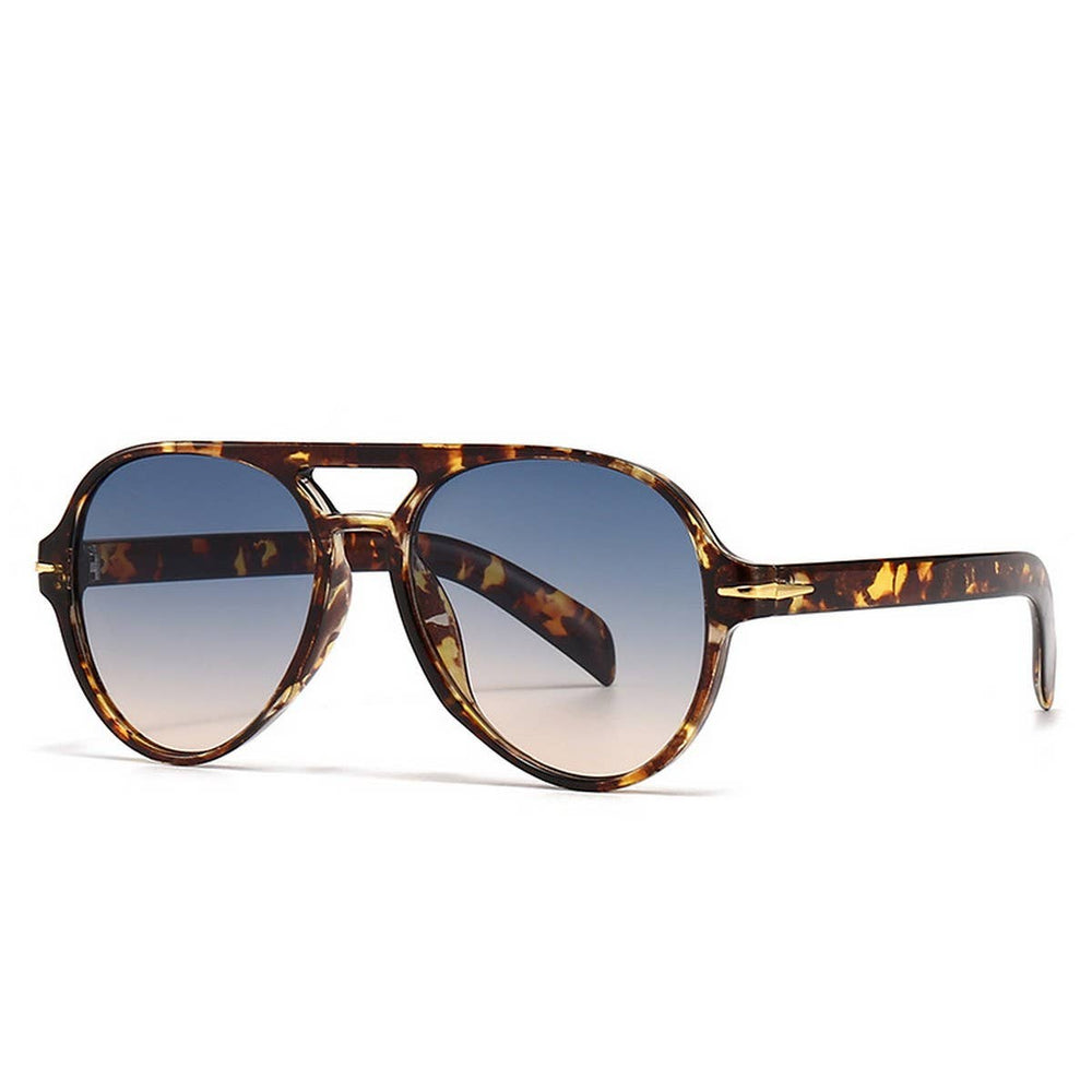 Modern Round Sunglasses-Leopard
