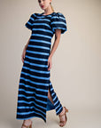 Mariselle Maxi Dress-Navy/Blue