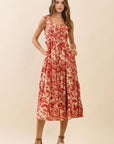 Soft Serenade Floral Midi Dress