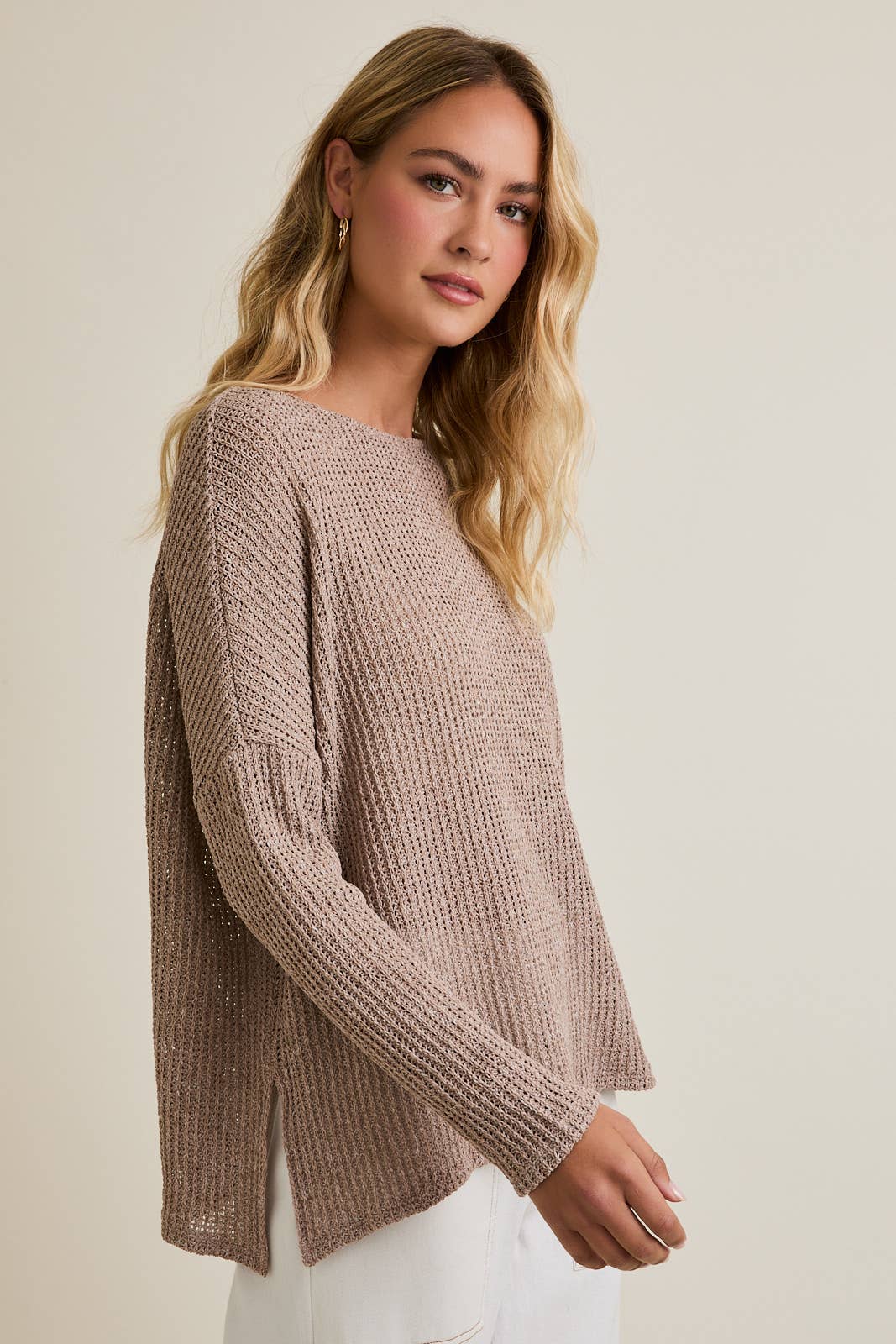 Love Luxe Knit Top-Oatmeal