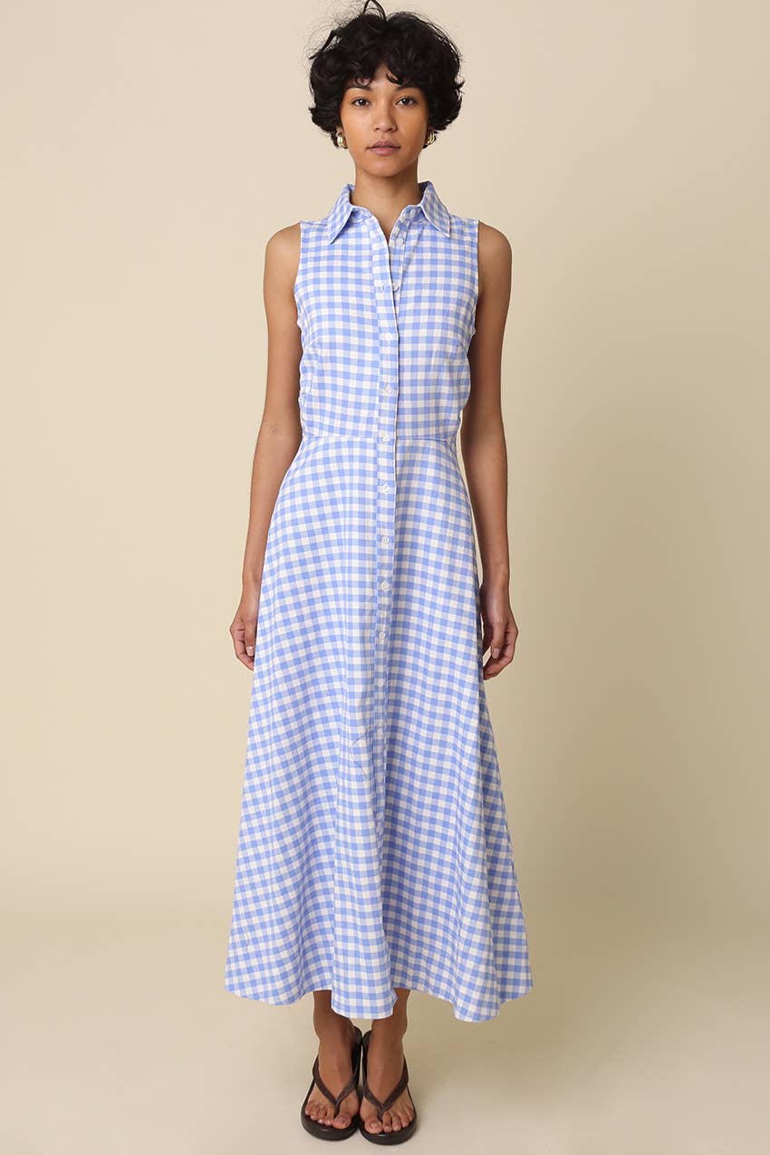Gene Gingham Maxi Dress