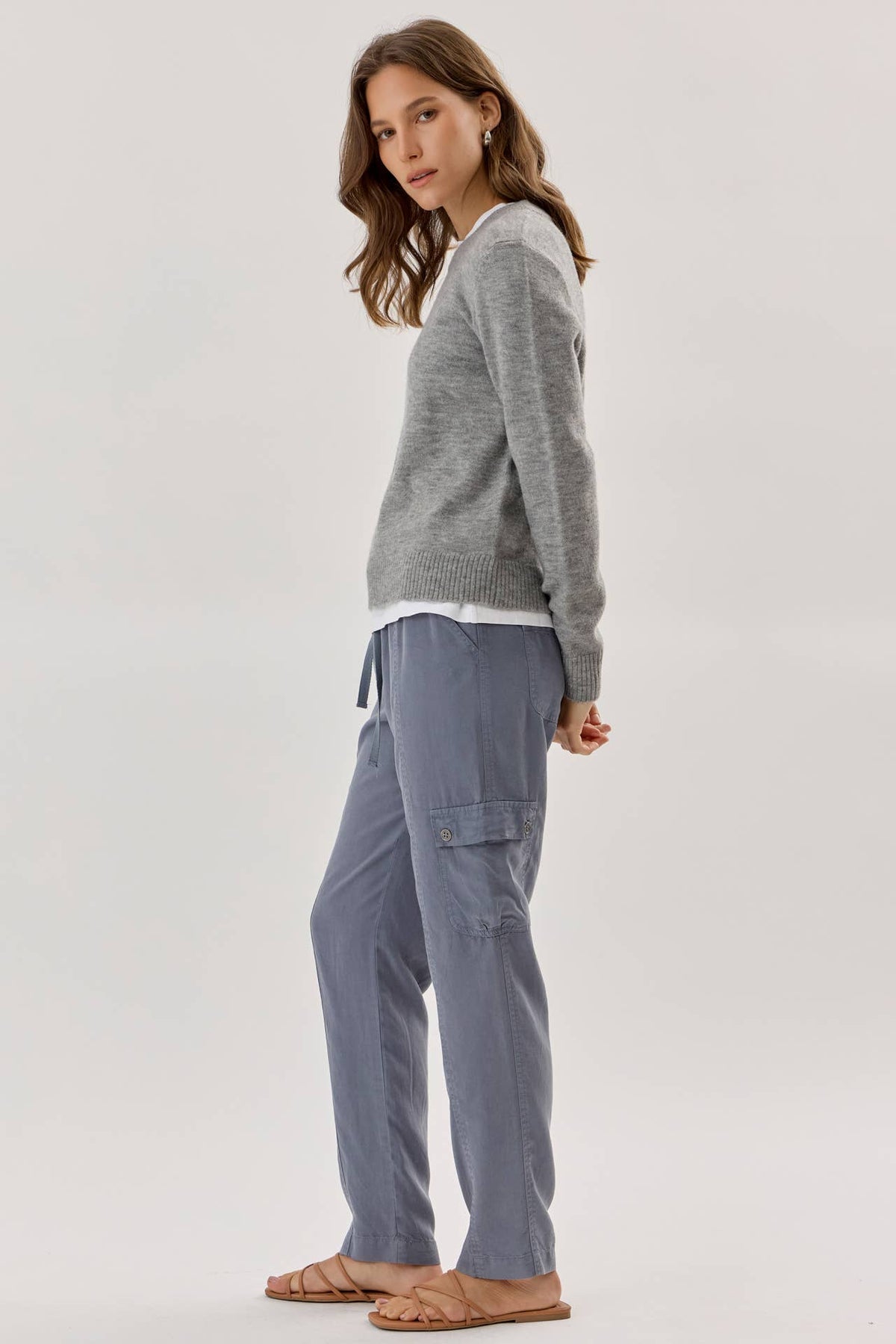 Soft Embrace Crewneck Sweater-Heather Gray