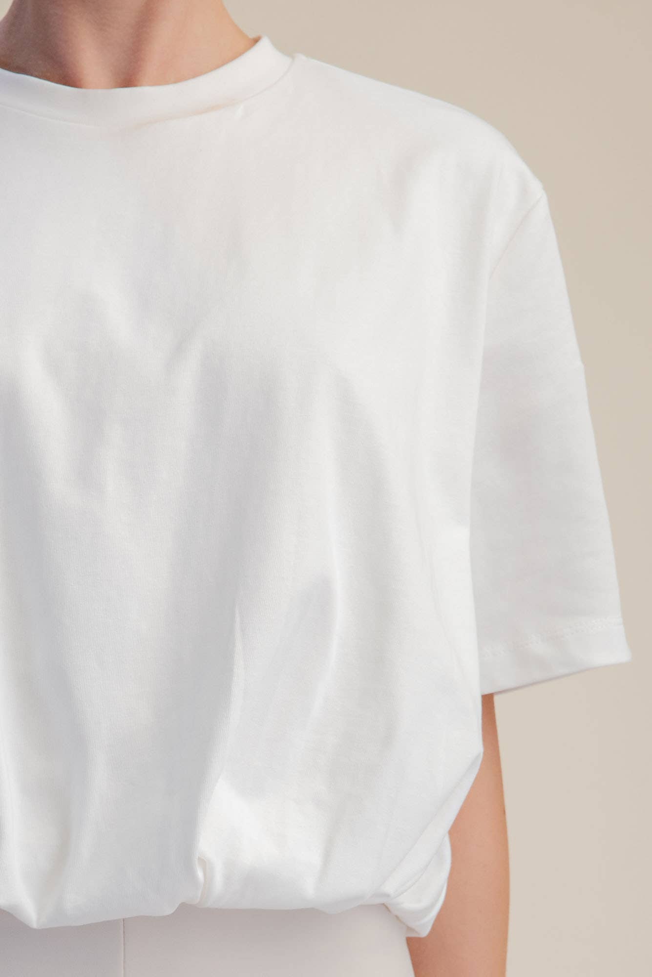 Genevieve Bubble Top-White
