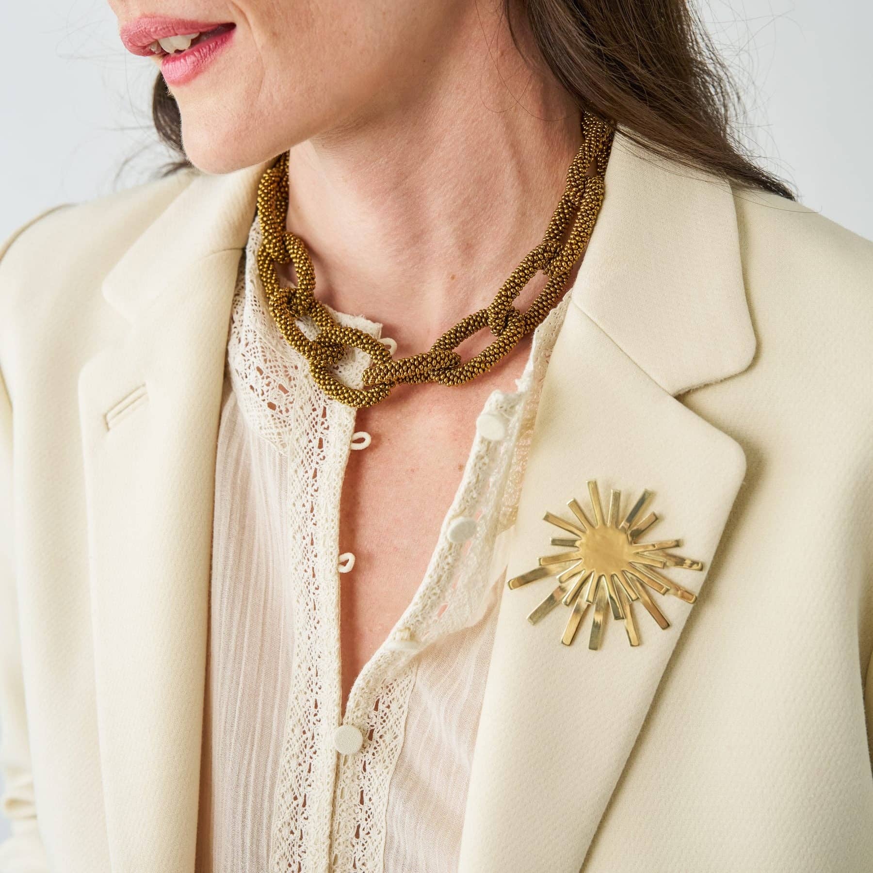 Jenna Chain Link Necklace-Gold