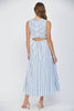 Oceanside Bliss Striped Midi Dress