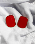 Remy Statement Earrings-Red