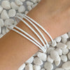 Color Bangle Set Of 5- White