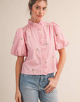 Spring Fling Bubble Sleeve Top