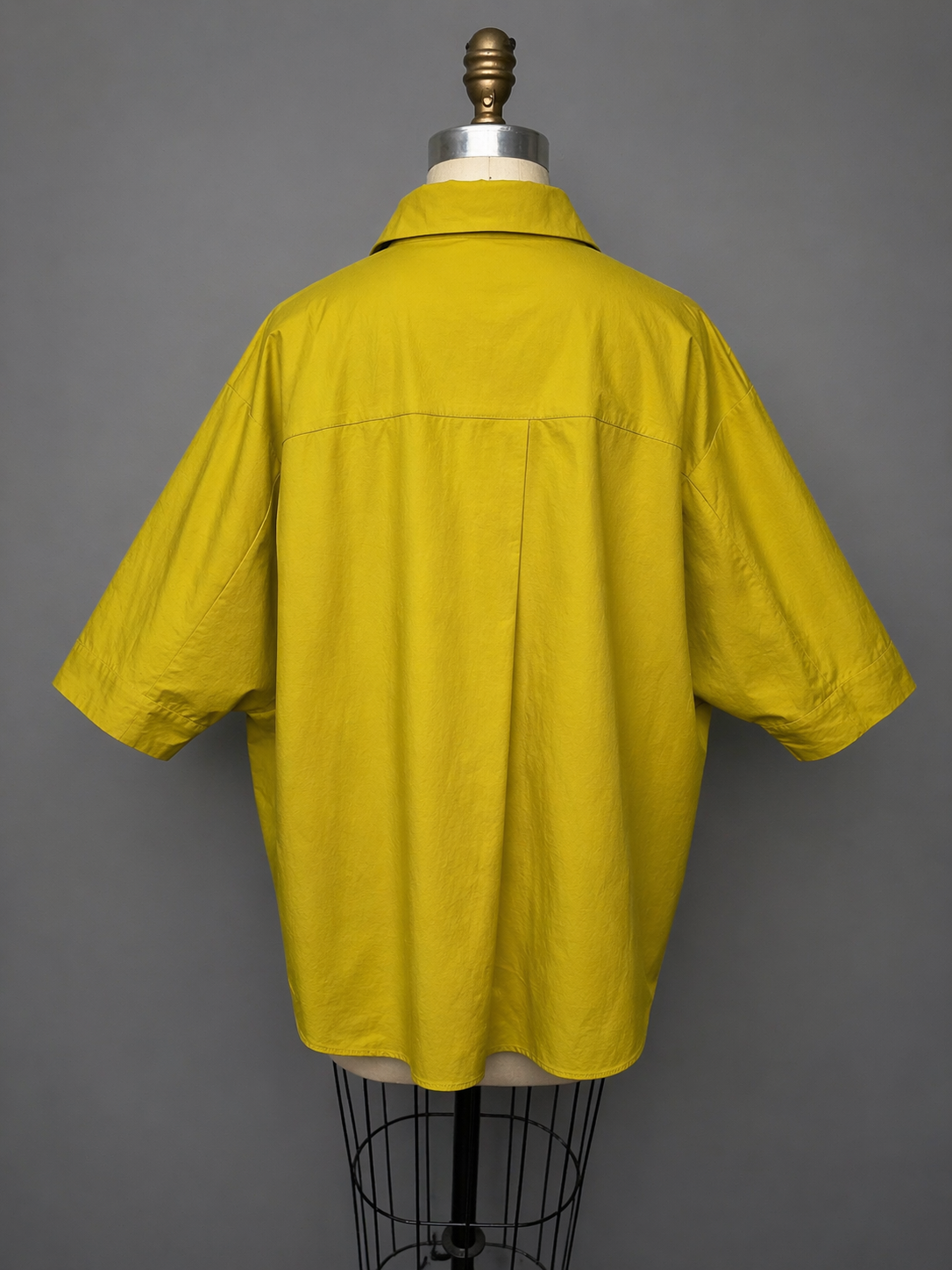Kaia Oversized Button Down Top-Citron
