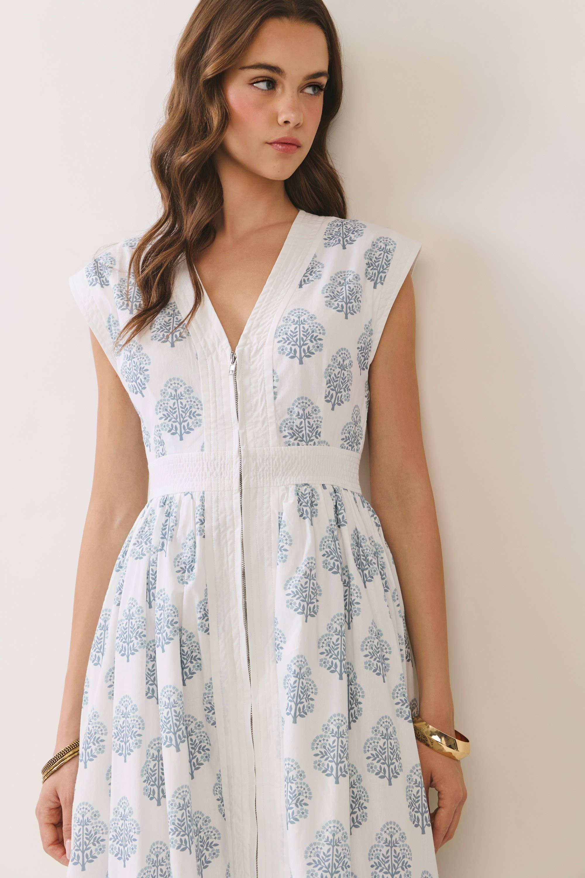 Amber Petal Midi Dress