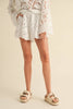 Floral Eyelet Pattern Shorts