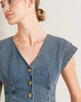 Barrel Race Denim Peplum Top