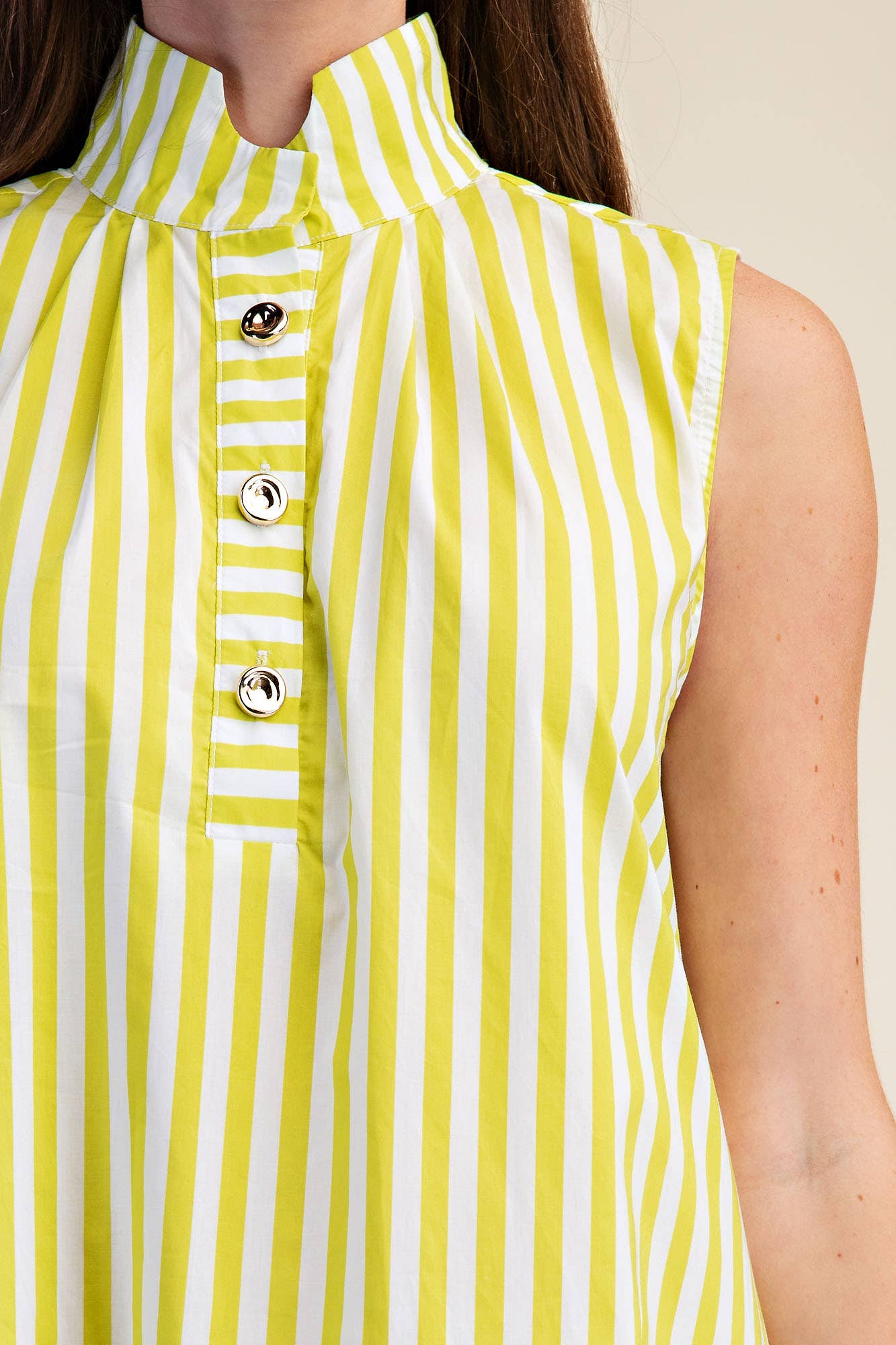 Nantucket Stripe Maxi Dress-Lime