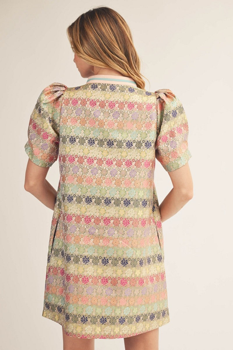 Sweet Symphony Jacquard Mini Dress
