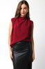 Polished Affair Top-Burgundy