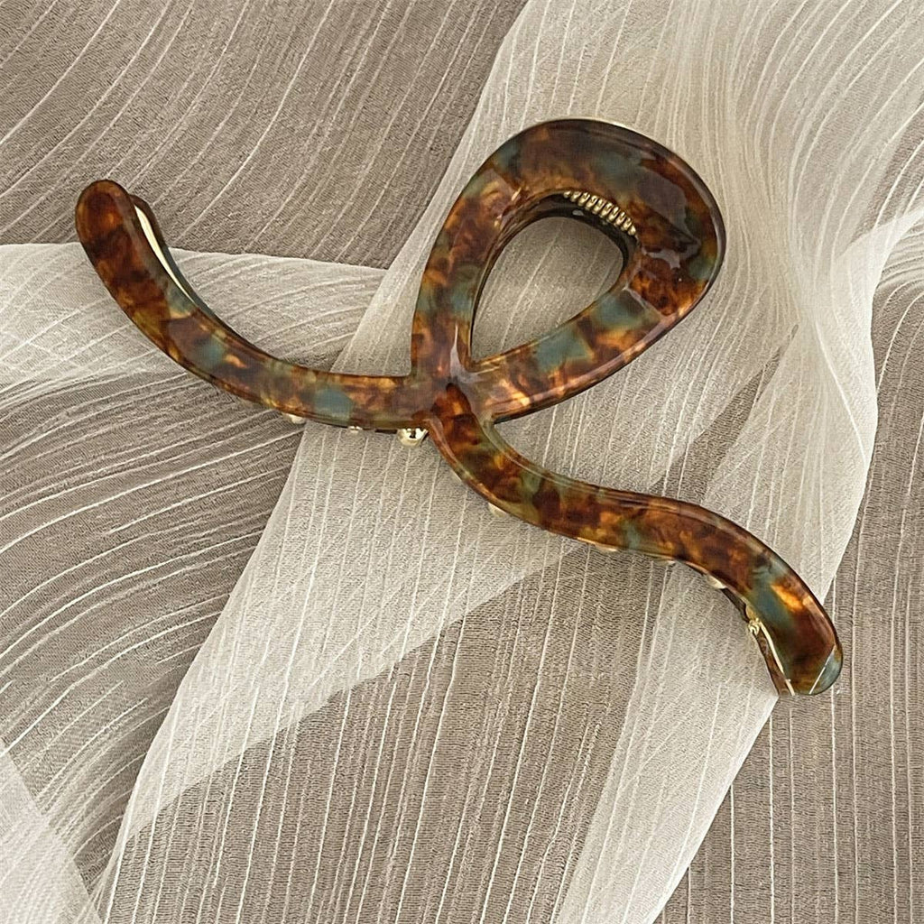 Loop Hair Clip for Thick Hair-Brown