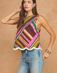 Kaleidoscope Scallop Top