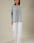Love Luxe Knit Top-Gray