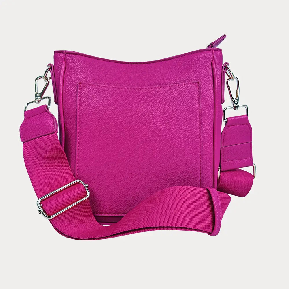 Mini Messenger with Strap-Raspberry