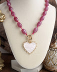 The Heartstone Necklace-Plum