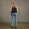 Luxe Grid Feather Top