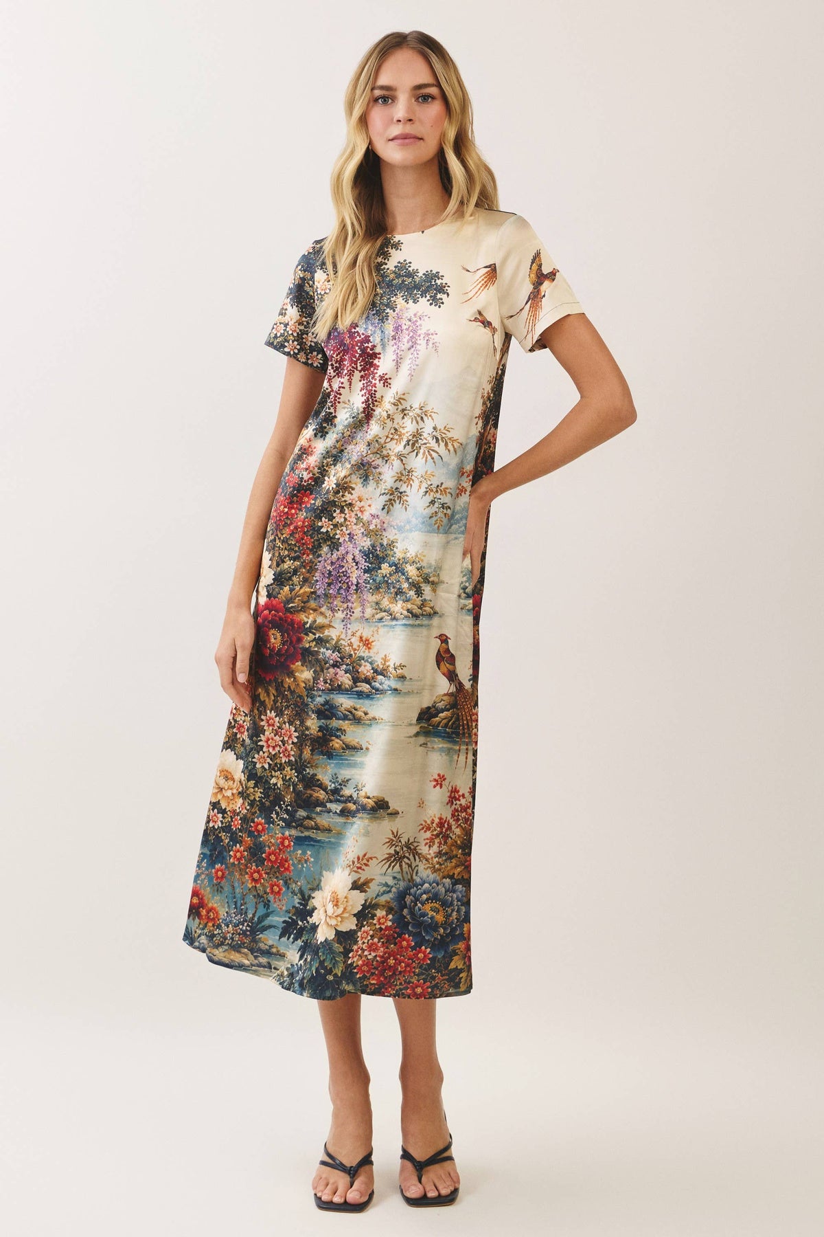 Floral Vista Midi Dress