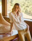 PREORDER: Dominique Scallop Embroidered Top