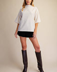 Old Mill Mock Neck Top-Ivory