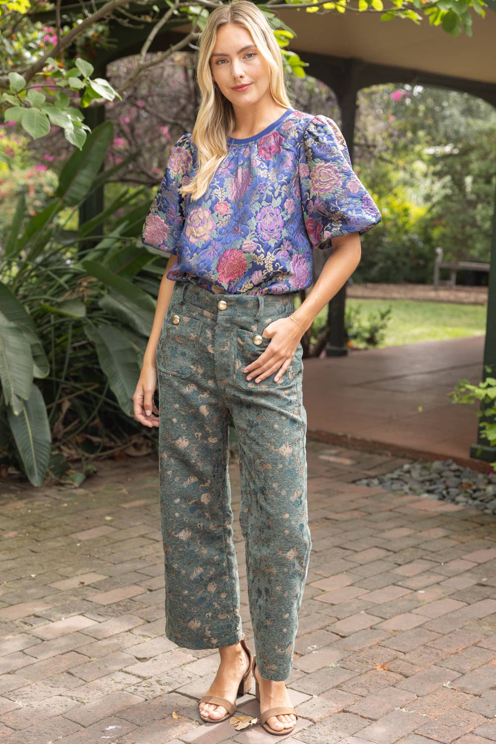 Velvet Canvas Wide Leg Pants