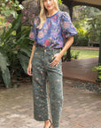 Velvet Canvas Wide Leg Pants