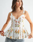 Lovely in Florals Peplum Top