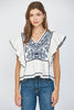 Greek Isle Embroidered Top